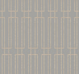 Terrace Taupe Geometric Glitter Metallic Wallpaper by Candice Olson - DF3327