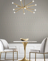 Terrace Taupe by Candice Olson Geometric Glitter Metallic Wallpaper - Candice Olson DF3327