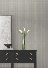 Terrace Taupe by Candice Olson Geometric Glitter Metallic Wallpaper - Candice Olson DF3327