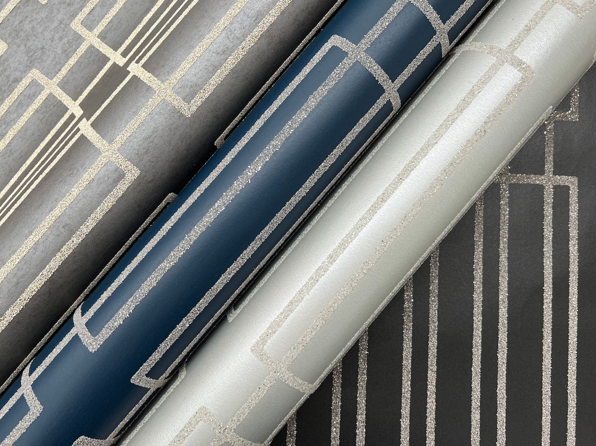 Terrace Black by Candice Olson Geometric Non Woven Wallpaper – York Designer Series DF3328