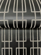 Terrace Black by Candice Olson Geometric Non Woven Wallpaper – York Designer Series DF3328