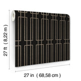 Terrace Black by Candice Olson Geometric Non Woven Wallpaper – York Designer Series DF3328