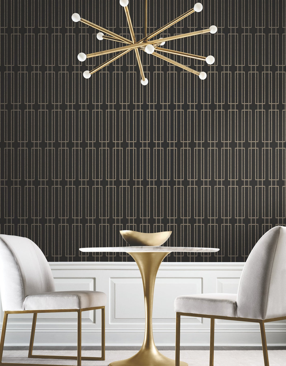 Terrace Black by Candice Olson Geometric Non Woven Wallpaper – York Designer Series DF3328