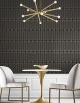 Terrace Black by Candice Olson Geometric Non Woven Wallpaper – York Designer Series DF3328