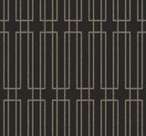 Candice Olson Terrace Black geometric wallpaper room scene