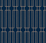 Candice Olson Terrace Navy geometric wallpaper DF3329
