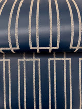 Terrace Navy by Candice Olson Geometric Wallpaper – York Designer Series DF3329