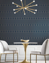 Terrace Navy by Candice Olson Geometric Wallpaper – York Designer Series DF3329