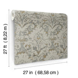 Velvet Crush Damask Taupe & Gold by Candice Olson Wallpaper – York Designer Series DF3331