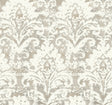 Candice Olson Velvet Crush Damask wallpaper in soft neutral & pearl with a gentle metallic shimmer