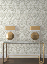 Velvet Crush Damask Soft Neutral & Pearl by Candice Olson Non Woven Wallpaper – York Designer Series DF3333