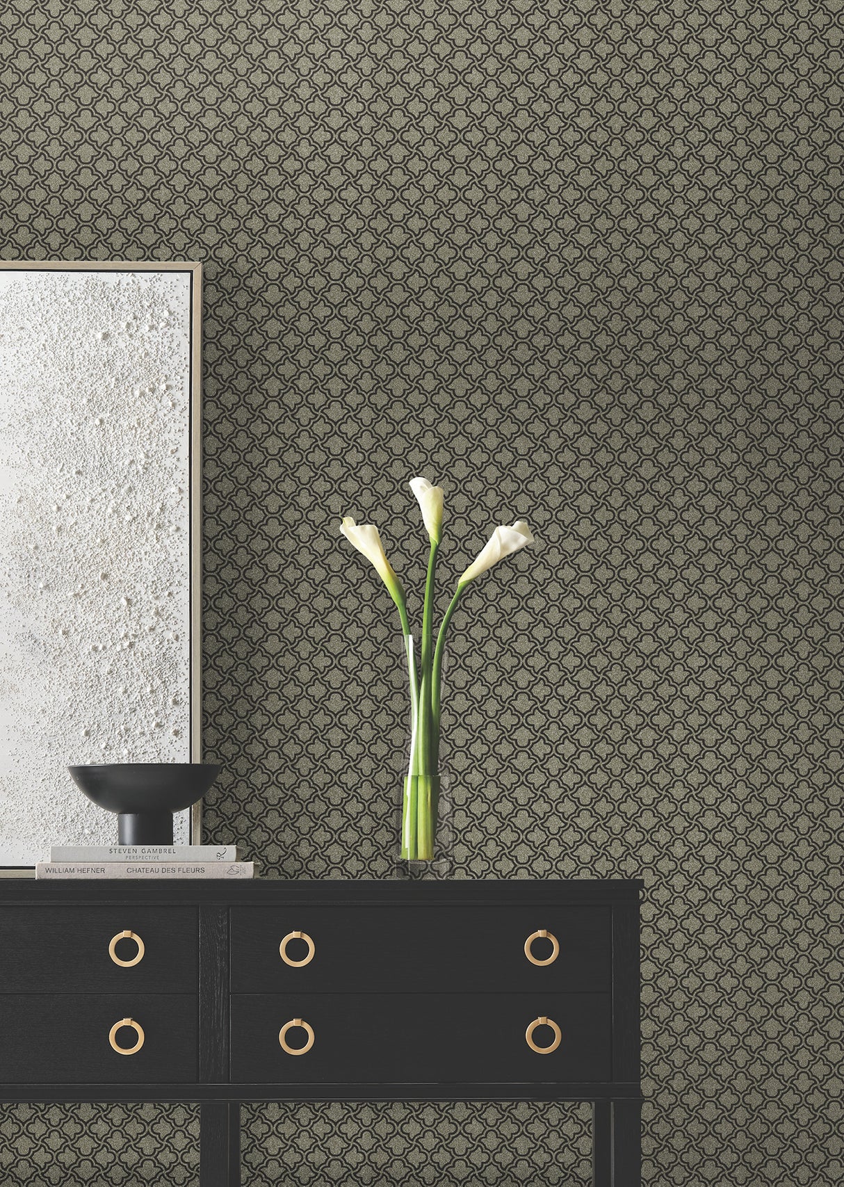 Uptown Glam Black & Gold by Candice Olson Glass Bead Glam Wallpaper – York Designer Series DF3336
