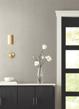 Uptown Glam Beige by Candice Olson Glass Bead Damask Wallpaper – York Designer Series DF3337