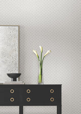 Uptown Glam White by Candice Olson Glass Bead Damask Wallpaper – York Designer Series DF3339