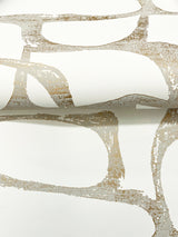 Craftsman Geometric White & Gold by Candice Olson Geometric Wallpaper – York Designer Series DF3351