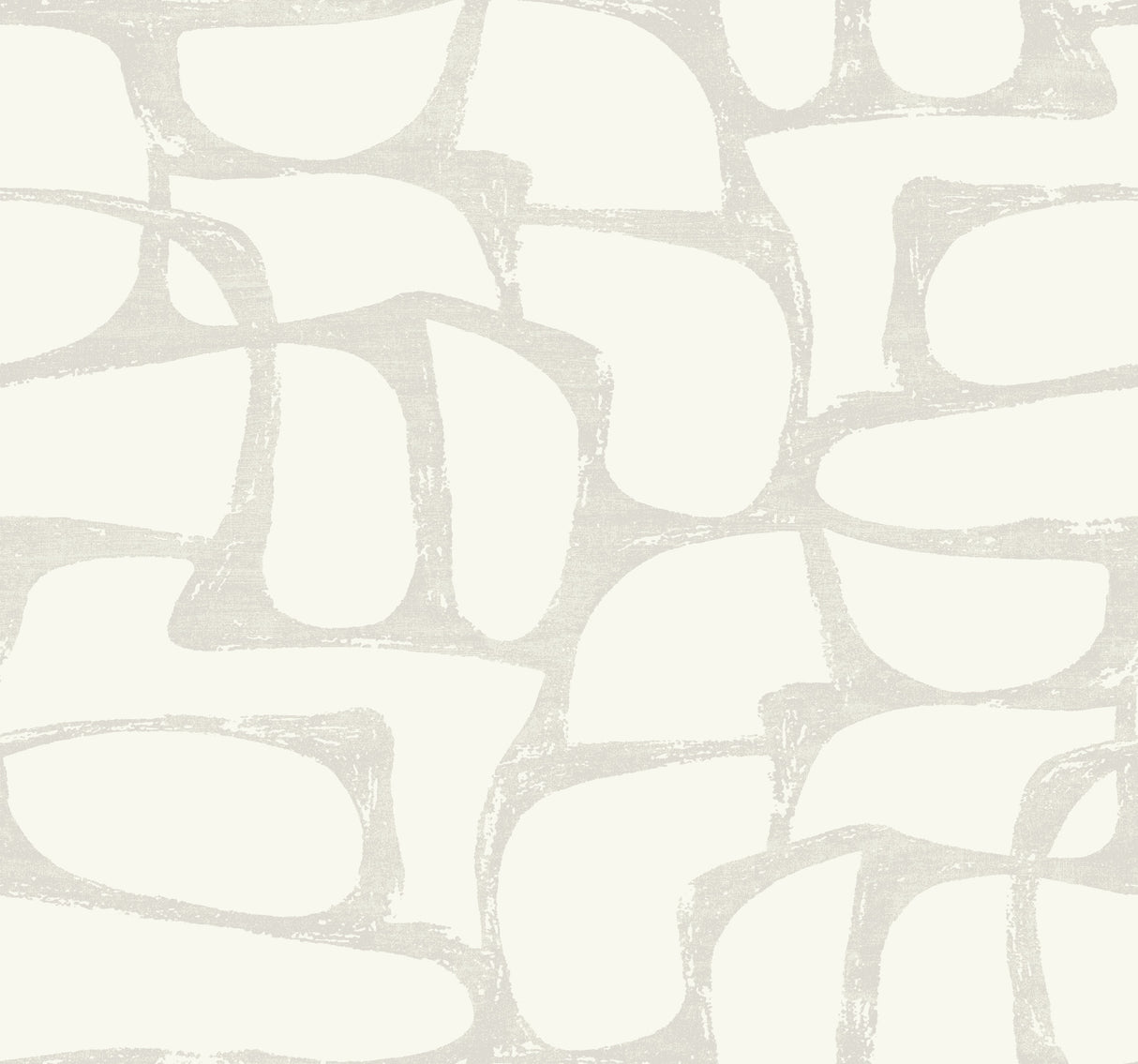 Craftsman Geometric White & Soft Grey Wallpaper by Candice Olson - DF3353