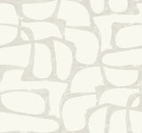 Craftsman Geometric White & Soft Grey Wallpaper by Candice Olson - DF3353
