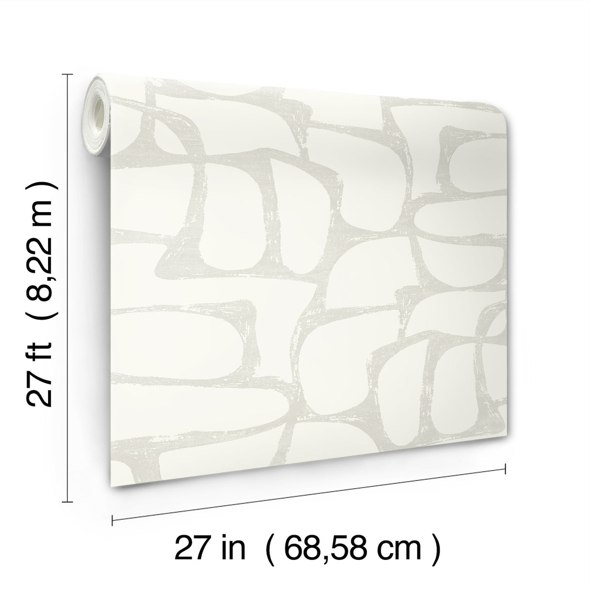 Craftsman Geometric White & Soft Grey by Candice Olson Decadence II Modern Geometric Wallpaper - Candice Olson DF3353