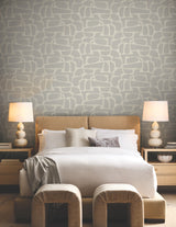 Craftsman Geometric Taupe by Candice Olson Wallpaper – York Designer Series DF3354