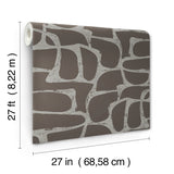Craftsman Geometric Mocha by Candice Olson Modern Geometric Wallpaper – York Designer Series DF3355