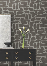 Craftsman Geometric Mocha by Candice Olson Modern Geometric Wallpaper – York Designer Series DF3355