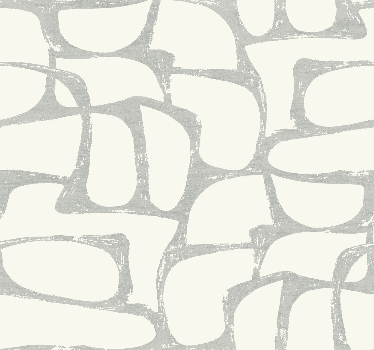 Candice Olson Craftsman Geometric White & Silver Wallpaper DF3356