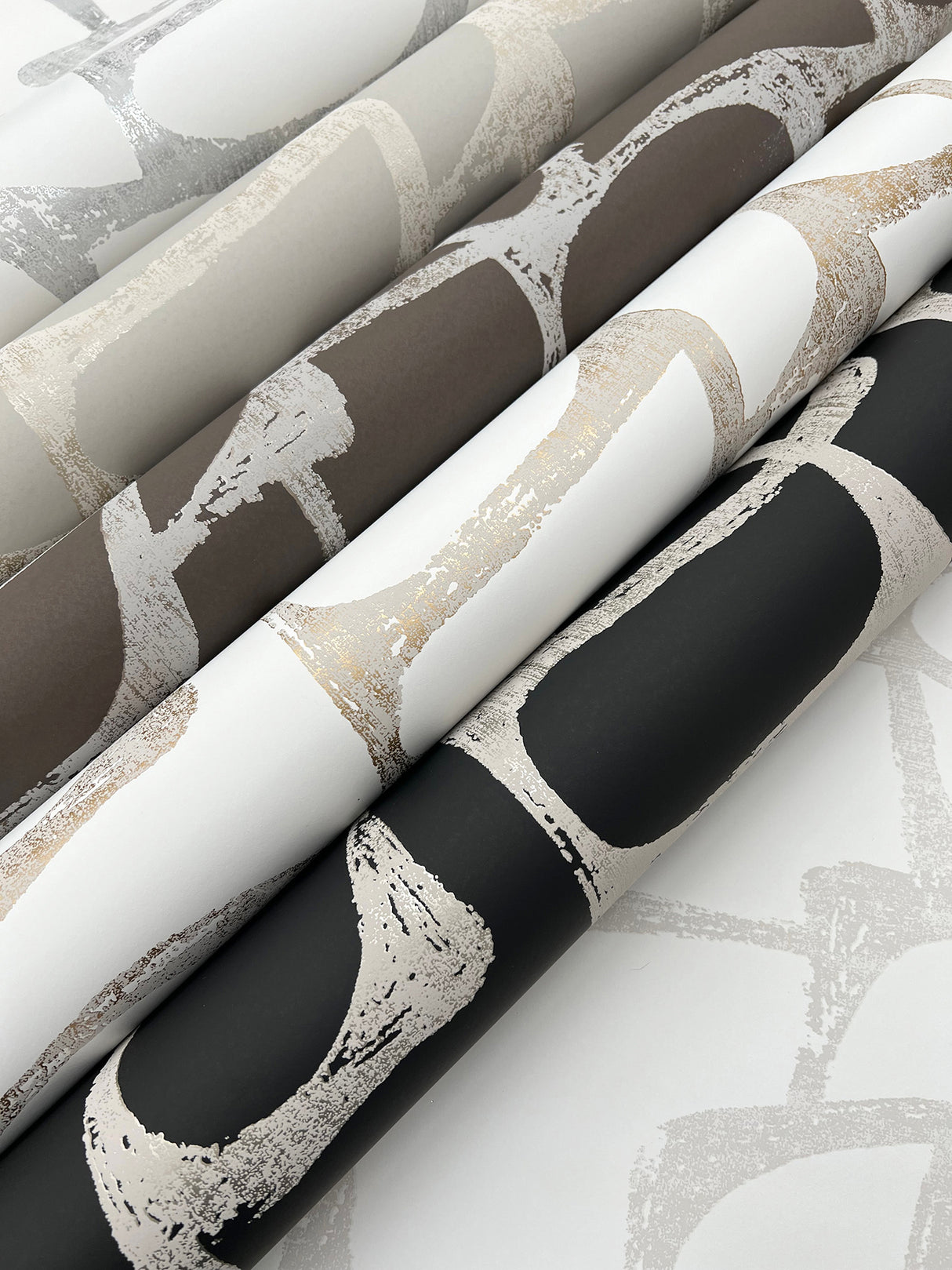 Craftsman Geometric White & Silver by Candice Olson Geometric Wallpaper – York Designer Series DF3356