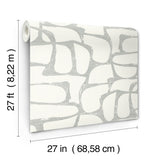 Craftsman Geometric White & Silver by Candice Olson Geometric Wallpaper – York Designer Series DF3356