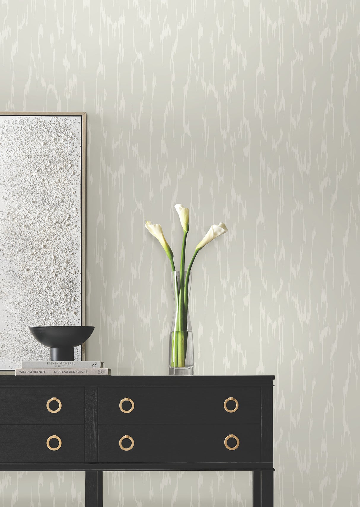 Flowing Light Grey by Candice Olson Textured Abstract Non Woven Wallpaper – York Designer Series DF3361