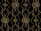 Pirouette Black & Gold damask wallpaper by Candice Olson DF3371