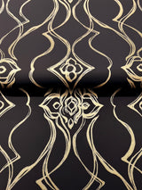 Pirouette Black & Gold by Candice Olson Damask Wallpaper – York Designer Series DF3371