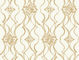 Pirouette White & Gold wallpaper by Candice Olson, DF3372