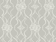 Candice Olson Pirouette Grey sketched damask wallpaper, 27 in x 27 ft roll