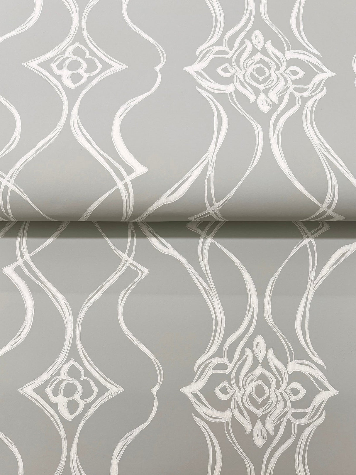Pirouette Grey by Candice Olson Damask Wallpaper – York Designer Series DF3374
