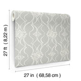 Pirouette Grey by Candice Olson Damask Wallpaper – York Designer Series DF3374