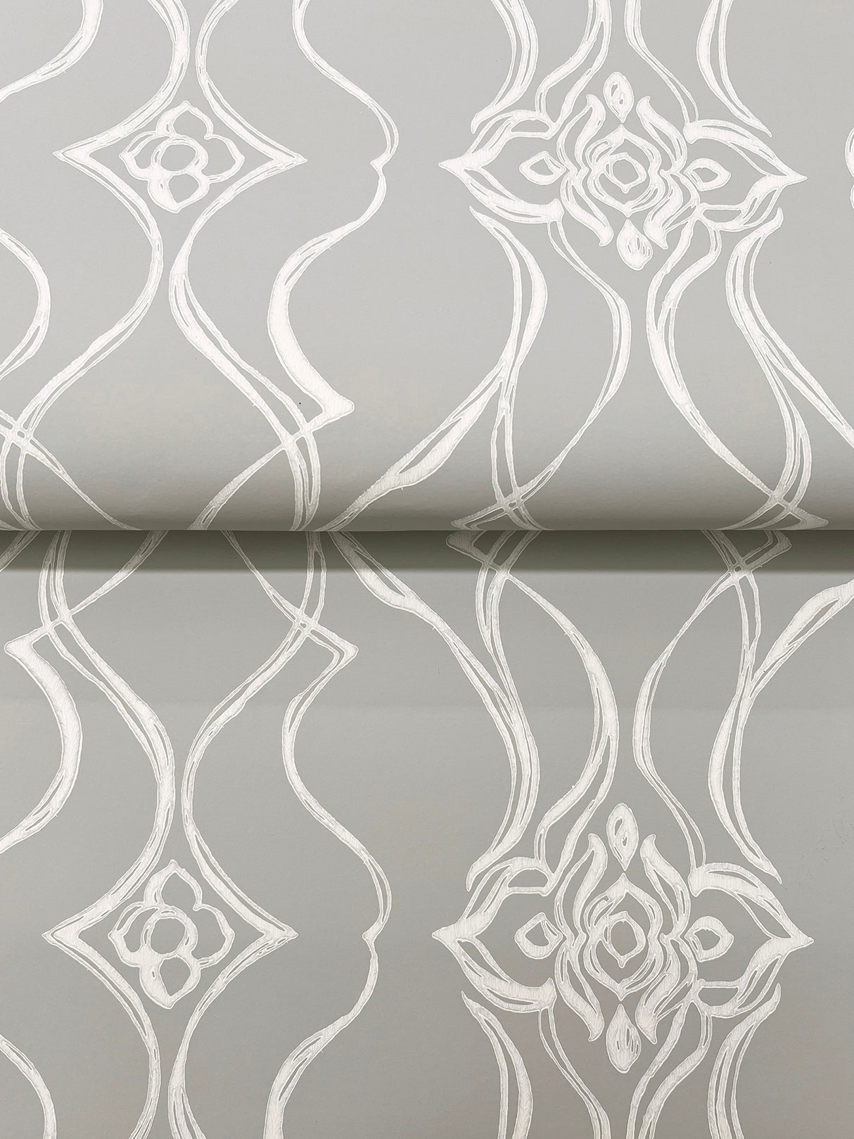 Pirouette Grey by Candice Olson Damask Wallpaper – York Designer Series DF3374