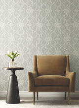 Pirouette Grey by Candice Olson Damask Wallpaper – York Designer Series DF3374