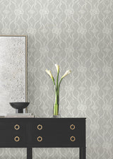 Pirouette Grey by Candice Olson Damask Wallpaper – York Designer Series DF3374