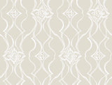 Candice Olson Pirouette Beige sketched damask wallpaper DF3375