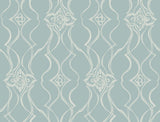 Pirouette Spa damask wallpaper by Candice Olson, DF3376