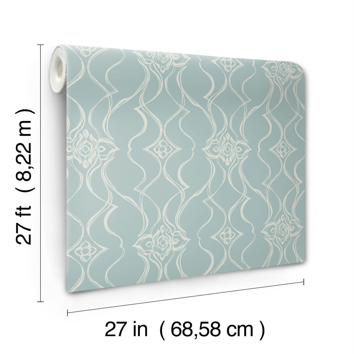 Pirouette Spa by Candice Olson Damask Wallpaper – York Designer Series DF3376