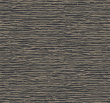 Candice Olson Horizons Charcoal textured horizontal stripe non woven wallpaper DF3384