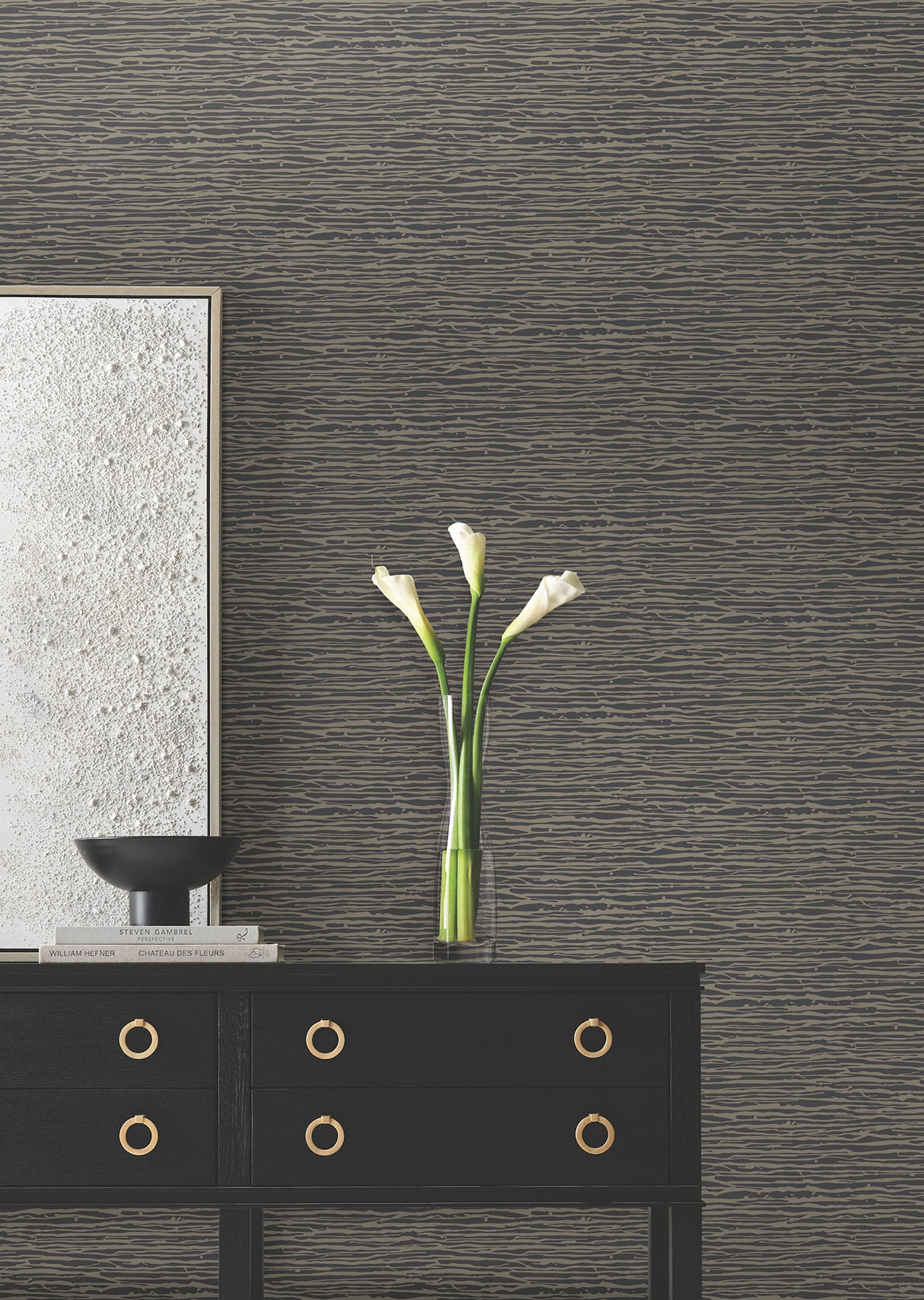 Horizons Charcoal by Candice Olson Textured Non Woven Wallpaper – York Designer Series DF3384