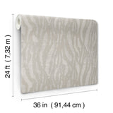 Zebra Chic Silver by Candice Olson Foil on Non Woven Wallpaper – York Designer Series DF3392