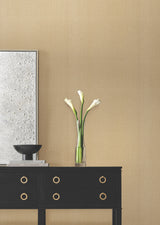 Woven Glimmer Antique Gold by Candice Olson Luxurious Metallic Paper Weave Glamorous Textured Residential Wallpaper - Decadence II DF3397