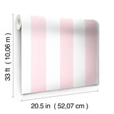 Disney Princess Silk Stripe Pink Wallpaper with Kids Stripe Pattern - York DI0901