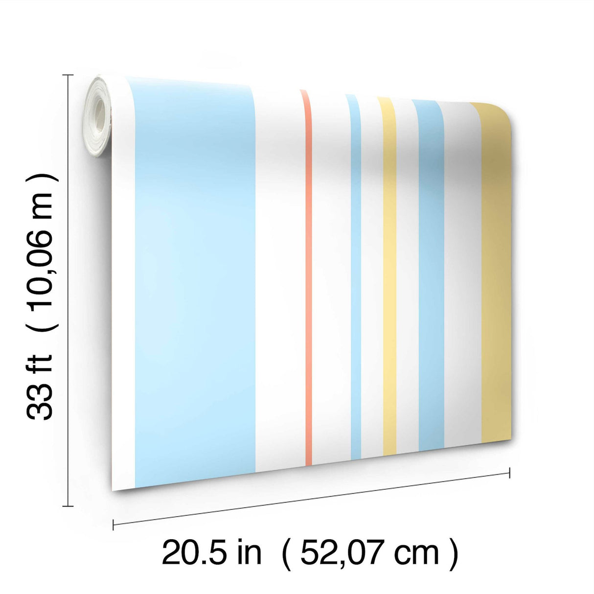 Disney & Pixar Toy Story 4 Owens Stripe Blue & Orange Wallpaper with Stripe Pattern - York DI0909