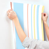 Disney & Pixar Toy Story 4 Owens Stripe Blue & Orange Wallpaper with Stripe Pattern - York DI0909