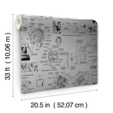 Marvels Heroes Schematics Grey & Black Wallpaper with Marvel Universe Schematic Motif - York DI0936
