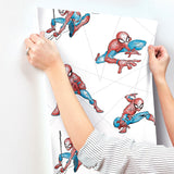 Spider-Man Fracture Blue & Grey Wallpaper with Comic Superhero Motif - York DI0939